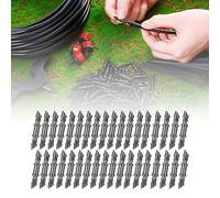 LatoYard Lot de 100 raccords barbelés droits de 35,6 cm, connecteurs d'irrigation goutte à goutte, tubes d'identification 14 ID dans les systèmes de jardin