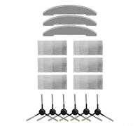 LatoYard Lot de 15 pièces d'aspirateur 6 brosses latérales 6 filtres 3 chiffons compatibles avec les nettoyeurs Vexilar W11