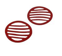 LatoYard Lot de 2 autocollants pour grille d'aération latérale en fibre de carbone pour Fiat 500 2011-2023 et Abarth 595 2012-2023 - Noir ou rouge
