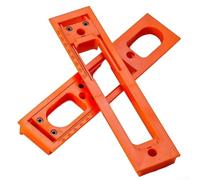 LatoYard Lot de 2 gabarits de fente de charnière de porte, gabarit de routage en bakélite orange robuste pour armoires pour fenêtres, trous de guidage pré-marqués