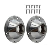 LatoYard Lot de 2 supports de base en aluminium pour table de camping-car, remorque et bateau, noir ou argenté