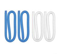 LatoYard Lot de 2 tuyaux de filtre de piscine en spirale en PVC de 3,2 cm compatibles avec Intex avec colliers de serrage en acier pour pompe hors sol 330/530/1000 GPH (bleu)