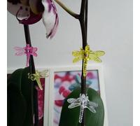 LatoYard Lot de 30 clips de fixation en plastique pour orchidées et plantes - Libellule en forme de libellule, 3,5 cm, 6 couleurs