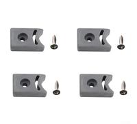 LatoYard Lot de 4 butées et pare-chocs en caoutchouc pour porte de douche - Limite de poulie supérieure et inférieure pour cabine de douche coulissante, 25 x 18 x 7 mm