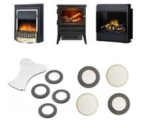 LatoYard Lot de 4 disques transducteurs à disque en verre pour chauffe-feu électrique Opti-Myst, diamètre en céramique de 20 mm, atomisation 70 MHz, avec clé de rechange