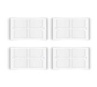 LatoYard Lot de 4 filtres HEPA pour ECOVACS pour DEEBOT pour X8 T80 Series, ABS haute résistance et chiffon filtrant