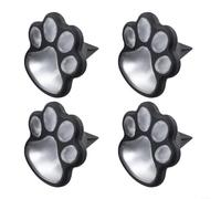 LatoYard Lot de 4 lampes solaires sans fil en forme de griffe de chat, lampes d'allée, décoration de jardin pour les amateurs d'animaux domestiques (lumière colorée)