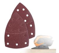 LatoYard Lot de 40 feuilles abrasives à 11 trous pour ponceuse Bosch PSM 100A à palme, grain mixte 60-800, abrasifs en oxyde d'aluminium pour bois et métal