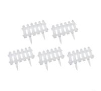 LatoYard Lot de 5 panneaux de clôture de jardin, bordures en plastique avec pieds à pointes pour bordures d'allée, parterres de fleurs, 20 x 40 cm (012)