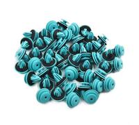 LatoYard Lot de 50 rivets en plastique pour clips E36 E38 E39 E46 E52 E53 E60 E61 E63 E90 pour F10 F30, attaches de pare-chocs avec rondelles Vert