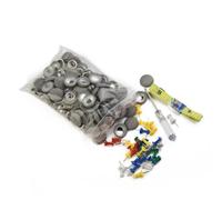 LatoYard Lot de 60 rivets de réparation de toit de voiture gris avec vis pour réparation de garniture intérieure de voiture, 20 mm