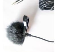 LatoYard Manchon de pare-brise en fourrure synthétique double couche pour microphone de 5 à 10 mm, réduit le bruit jusqu'à 40 dB, bleu (noir)