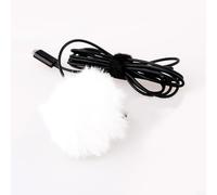 LatoYard Manchon de pare-brise en fourrure synthétique double couche pour microphone de 5 à 10 mm, réduit le bruit jusqu'à 40 dB, bleu (blanc)