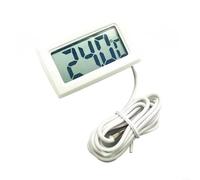 LatoYard Mini compteur de température numérique portable avec écran LCD avec longue sonde, -50 ~ 110 °C pour la maison, la voiture, l'aquarium (blanc)