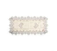 LatoYard Nappe rectangulaire en dentelle creuse sculptée 50 x 100 cm en polyester et lin brodé pour décoration de cuisine ou de thé (1)