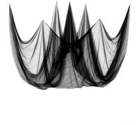 LatoYard Nearly Filet de jardin invisible en maille polyester 40D pour terrasse, balcon, porche, barrière respirante (noir, 2,4 x 6 m)