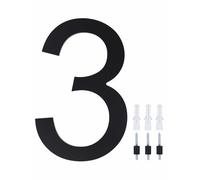 LatoYard Numéros de maison flottants modernes de 20,3 cm, grande plaque d'adresse noire ombrée pour la maison, le garage et le portail, tube d'huile à 90 degrés, ensemble d'outils de jardinage