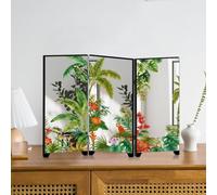 LatoYard Paravent pliant en acrylique pour miroir de table compact Noir | Miroir pliable créatif en acrylique, décoration de table, étagère de maison, 23 x 11 cm, noir