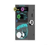 LatoYard Pédale de réverbération numérique pour guitare avec 9 effets de réverbération, True Bypass, commandes de désintégration et de mixage, grand pédale et BT 5.4 sans fil pour guitare et basse