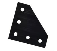 LatoYard Plaque de support d'angle en aluminium série 2020 pour connexion de panneau articulé, angle de 90 degrés à 5 trous pour profil de 20 x 20 mm