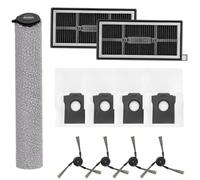 LatoYard Pour MOVA S70 Roller S70 Ultra Roller S70 Pro Roller Robot Aspirateur, Kit complet de rechange, rouleau de nettoyage, brosses latérales, filtres HEPA, sacs à poussière, lavable et