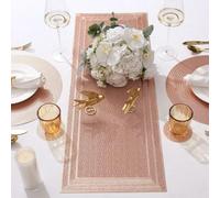 LatoYard Set de table en PVC tissé Motif nordique 90 x 30 cm