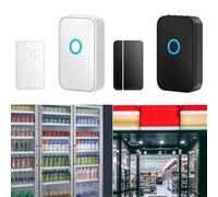 LatoYard Sonnette sans fil et capteur de fenêtre de porte avec 45 mélodies 6 voix 1 alarme d'urgence pour la sécurité de la maison, magasin, bureau, portée de 20 m, pour alimentation Android