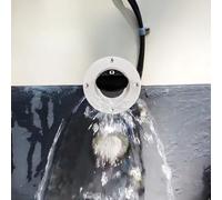 LatoYard Sortie de vidange marine avec clapet anti-retour 71,3 mm ABS pour yacht, kayak et hors-bord, prévention efficace du refoulement de l'eau de cale