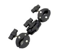 LatoYard Super Clamp Double Ball Head Clamp Mount Crab Pince Clip Support pour Moto pour Vélo Barre Croix Bureau Lumière Stand 45724 Ensemble d'outils de jardinage