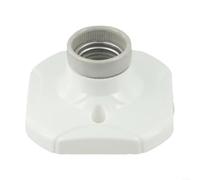 LatoYard Support de lampe E27 résistant à la chaleur, base en céramique avec coque en PVC pour vivarium, incubateur et ampoules industrielles haute puissance