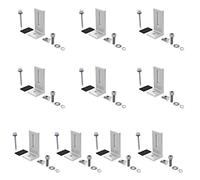 LatoYard Support de montage en aluminium pour panneaux solaires - Pied L pour toits inclinés - Pour sous-structures de toit en tôle - Réglage de la hauteur de 33 à 68 mm - Serrure de porte