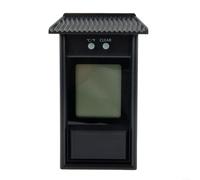 LatoYard Thermomètre numérique pour max min avec grand écran LCD pour serre, jardin, intérieur ou extérieur, fixation murale, noir