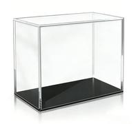 LatoYard Vitrine en acrylique pour Elite Trainer Box, empilable, base noire, support de rangement anti-poussière avec rembourrage en mousse, ajustement sûr pour la collection de cartes