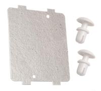 LatoYard WB39X10034 Couvercle de guide d'ondes pour micro-ondes modèles GE, plaque de mica améliorée de 0,6 mm avec 2 boutons de verrouillage, bouclier d'isolation de rechange