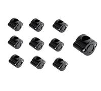 LATRANS Pack de 10 Colliers de Fixation Vintage en saillie, Serre-câbles Noirs pour câbles, Fils, tuyaux et tuyaux, rétro (10, Noir)