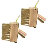 LATRAT 2 balais de jardin pour le nettoyage des joints, brosse en acier, poils en métal et grattoir contre les mauvaises herbes sans poignée, gratte-ciel