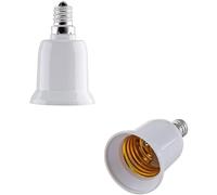 LATRAT 2 pièces Convertisseur adaptateur E14 vers E27, convertisseur douille pour LED, ampoules à incandescence et ampoules CFL, adaptateur douille E14 vers E27 de petit (2)
