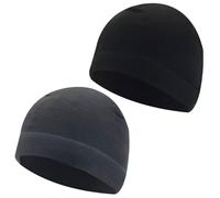 LATRAT 2pcs Unisexe Bonnet en Coton, Chapeau d'hiver Slouch, Chapeau élastique pour la Maison, l'école, Le Bureau et Les activités de Plein air, 2 Couleurs