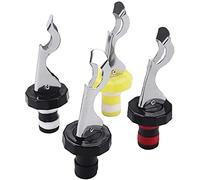LATRAT 4 pièces bouchon de bouteille de vin en silicone, bouchon de bouteille universel réutilisable bouchon de boisson pour le vin frais