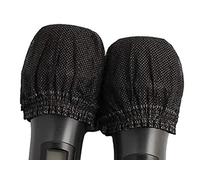 LATRAT 50pcs jetable microphone en tissu non tissé de poche capuchon de protection pour karaoké Mic couverture Mike pare-brise pour KTV Home Bar Actualités Interview, noir