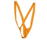 LATRAT Costume Mankini de Borat, Maillot de Bain Homme, String Sexy en Forme de V, Taille Unique, Orange