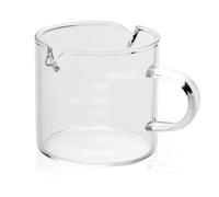 LATRAT Gobelet doseur en verre avec graduation - Pour la cuisine - Pichet à lait avec balance - Pour lait, café, expresso - Outil de cuisson - 100 ml
