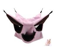 LATRAT Hamac pour petits animaux - Doux et chaud - Hamster suspendu à 3 couches - Pour cochon d'Inde, hamster, furet, perroquet, cage