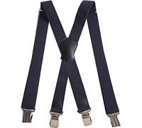 LATRAT Hosenträger für Herren Breit, mit sehr Starken 4 Metall Clip Hosenträger Herren Arbeitshosen X-Form Lang Einheitsgröße für Männer und Damen Einstellbar und Elastisch(Schwarz), Noir, 120 cm