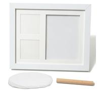 LATRAT Kit Souvenir Empreinte et Empreinte Bébé, empreinte main pied bebe Cadre Photo Nouveau-né Pour Décoration Chambre Bébé,Cadeau Original Naissance