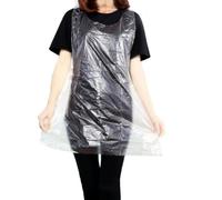 LATRAT Lot de 100 tabliers jetables imperméables et résistant aux taches en plastique pour Adultes Enfants Peinture Cuisson, Clairs 60 * 95