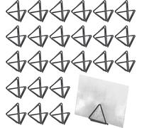 LATRAT Lot de 36 mini porte-cartes de table en forme de triangle - Porte-numéro de table - Support pour images, cartes de menu - Pour cartes de table de mariage - Noir