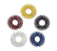 LATRAT Lot de 5 anneaux de massage d'acupression sensoriels d'acupression Spiky Sensory pour la thérapie de la douleur des doigts