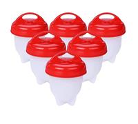 LATRAT Lot de 6 cuiseurs à œufs sans coquille - En silicone - Pour la cuisson des œufs - Anti-adhésif - Moule à œufs sauvage - Sûr et sain