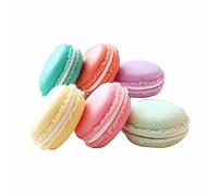 LATRAT Lot de 6 mini boîtes de rangement en forme de macarons pour bijoux et produits cosmétiques, Boîte Macaron Petite Boîte Ecrin De Rangement Boîtes, Lot de 6 Coloré